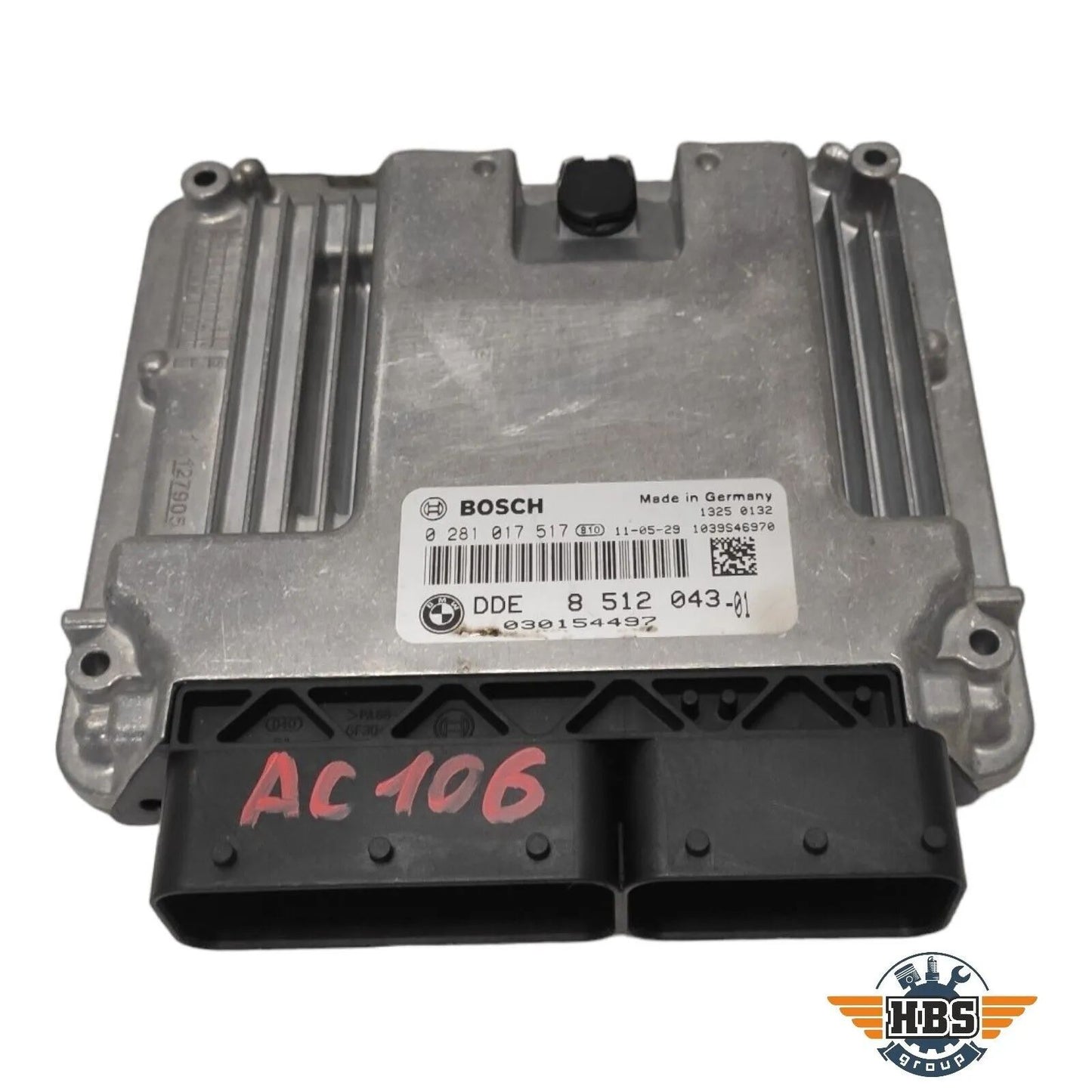 BMW ECU MOTORSTEUERGERÄT STEUERGERÄT 8512043 0281017517 BOSCH