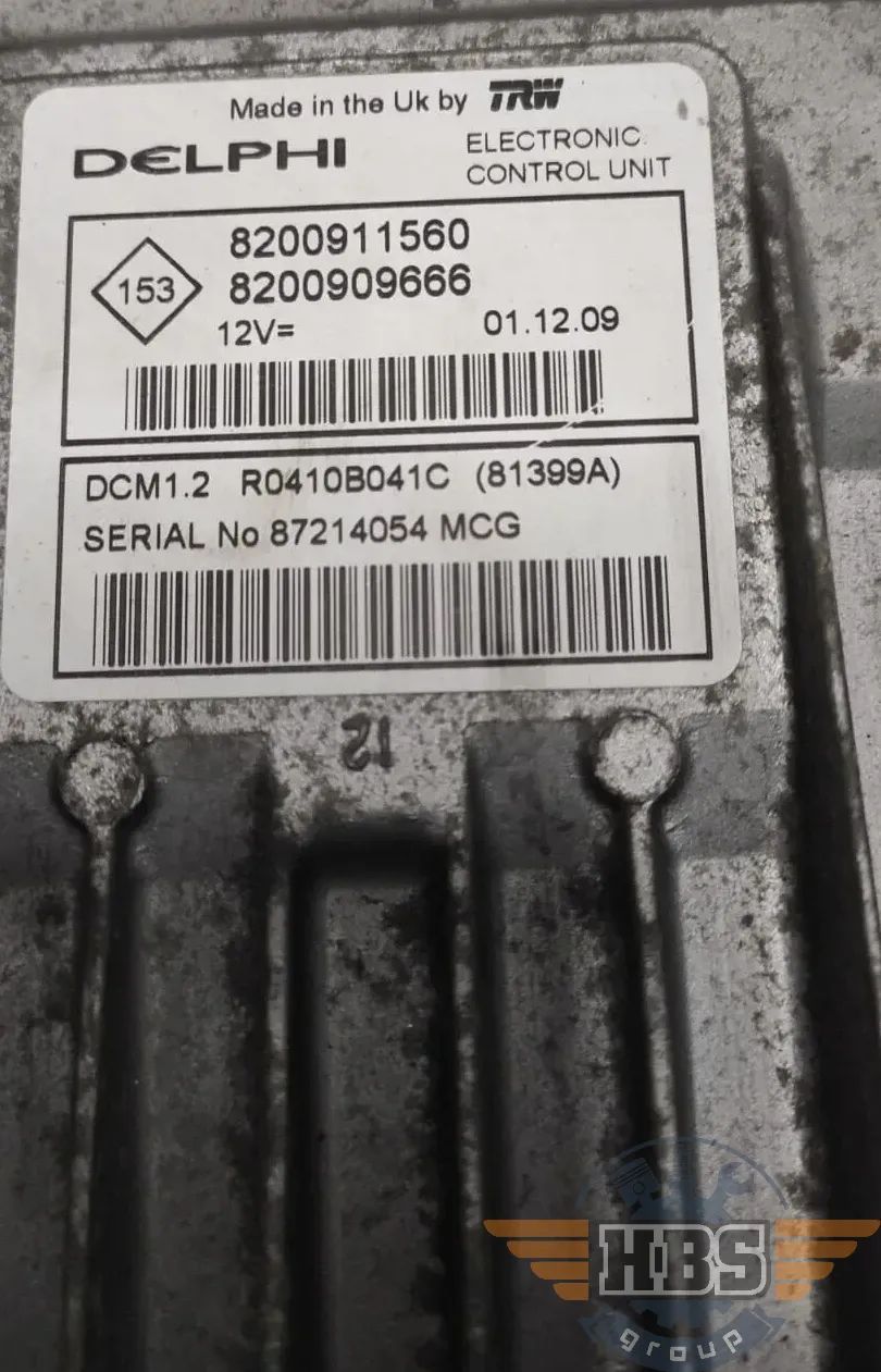 RENAULT ECU MOTORSTEUERGERÄT STEUERGERÄT 8200911560 8200909666 R0410B041C DELPHI