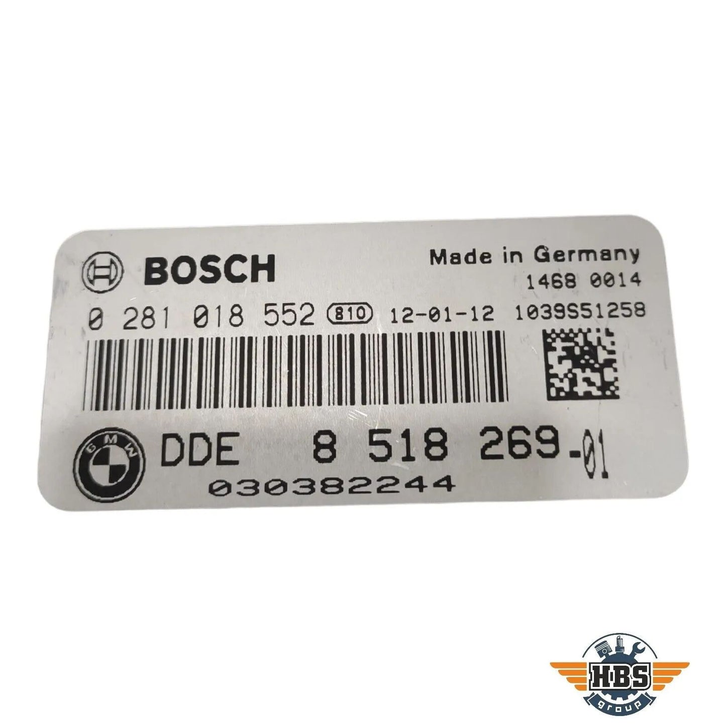 BMW ECU MOTORSTEUERGERÄT STEUERGERÄT DDE 8518269 0281018552 BOSCH