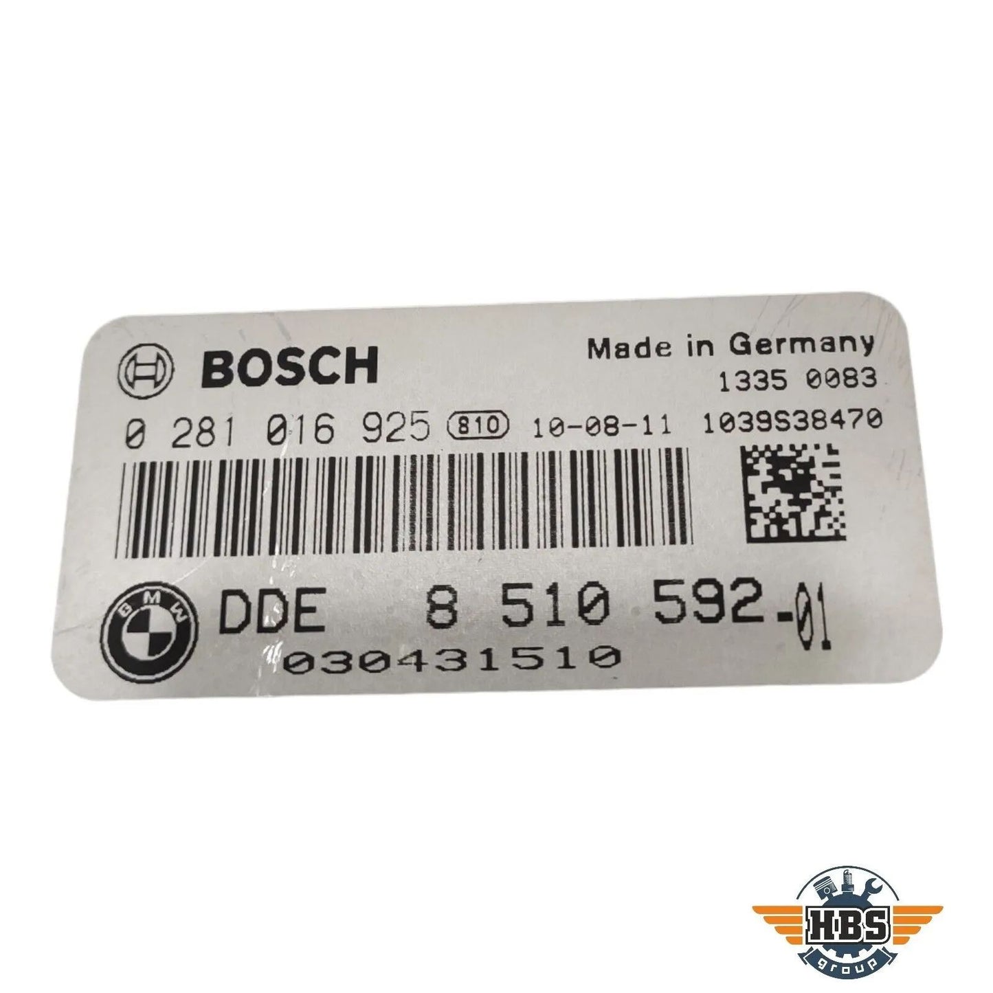 BMW ECU MOTORSTEUERGERÄT STEUERGERÄT DDE 8510592 0281016925 BOSCH