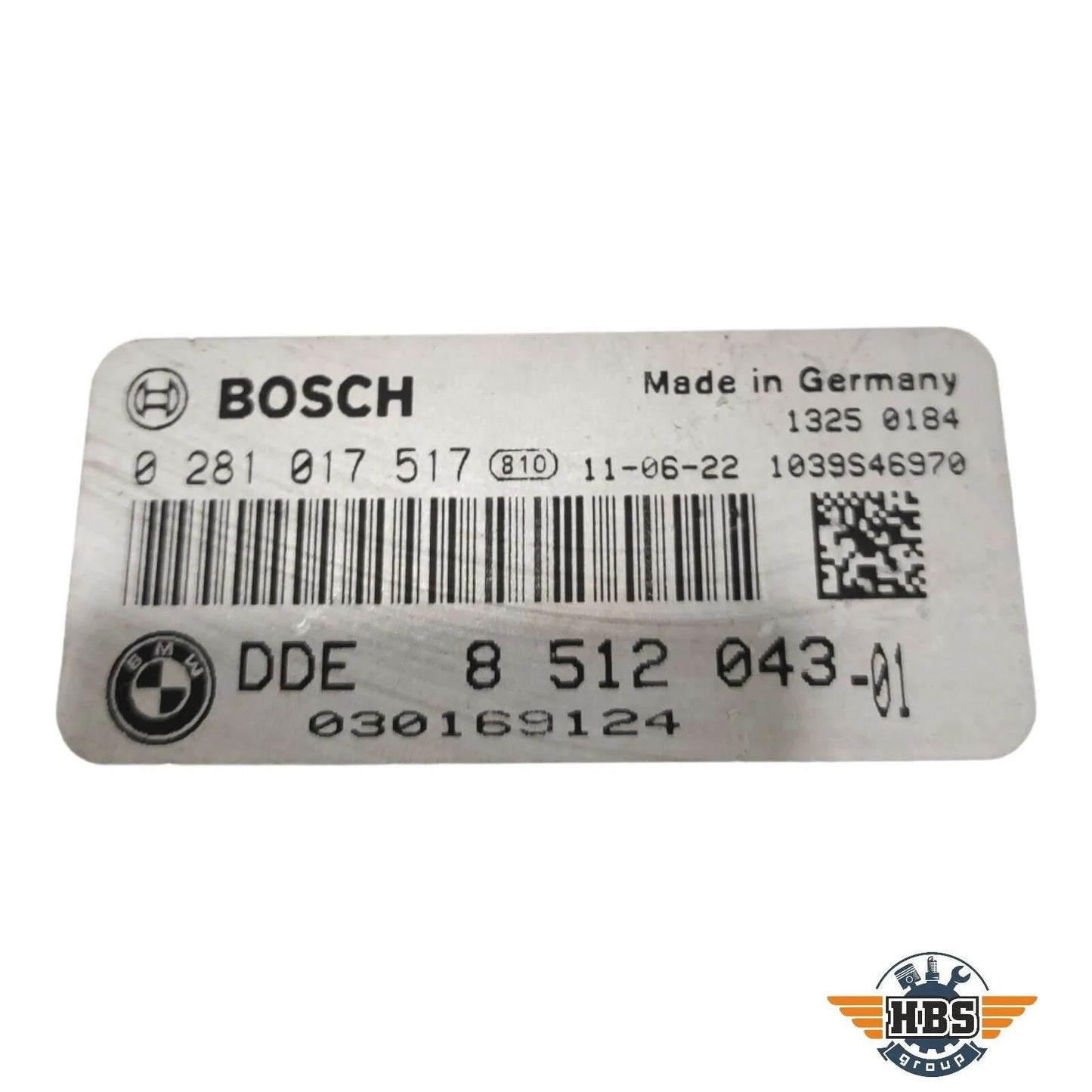 BMW ECU MOTORSTEUERGERÄT STEUERGERÄT 8512043 0281017517 BOSCH