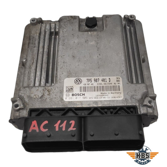 PORSCHE CAYENNE ECU MOTOR STEUERGERÄT 7P5907401D 0281017906 CRCA EDC17CP44 BOSCH