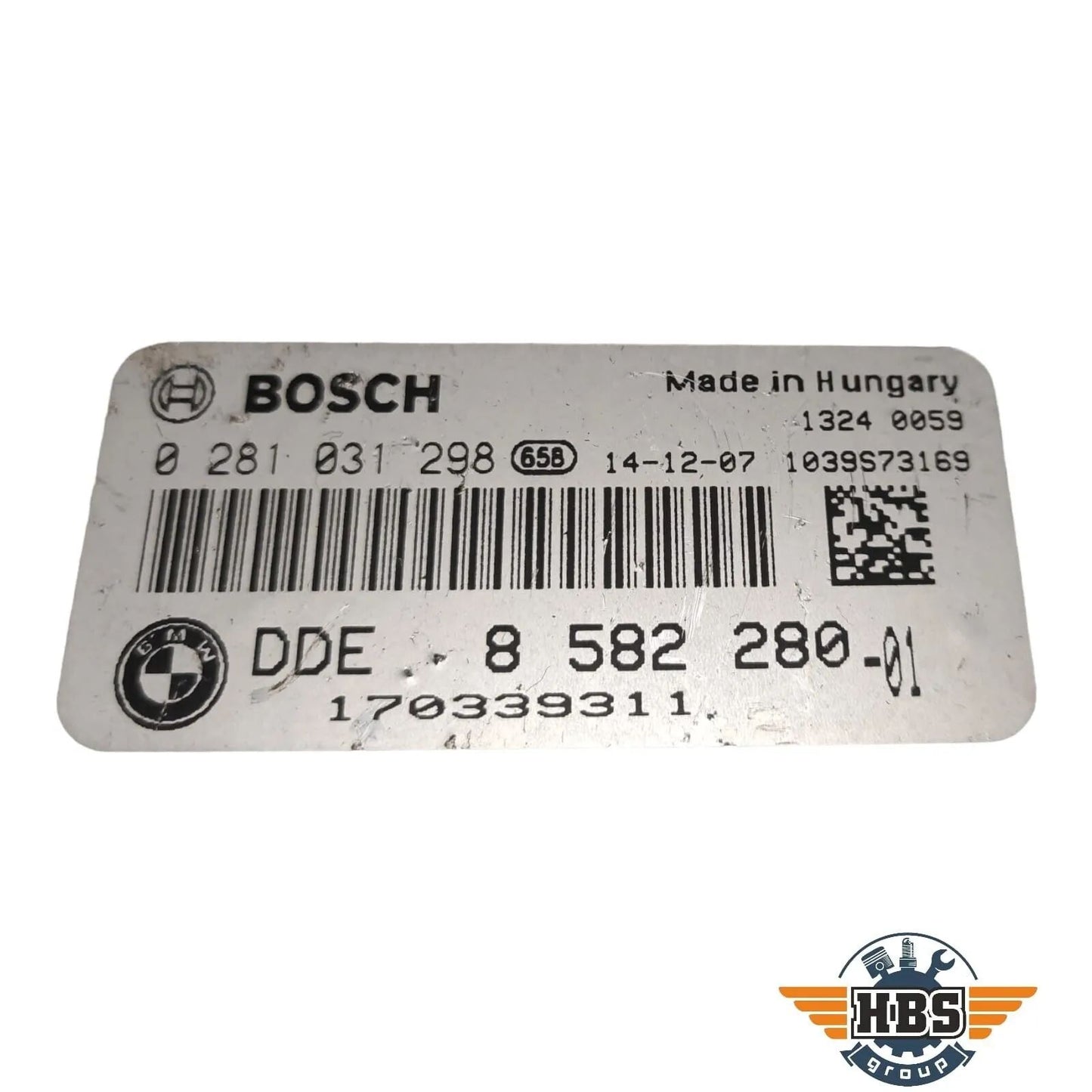 BMW ECU MOTORSTEUERGERÄT STEUERGERÄT DDE 8582280 0281031298 BOSCH