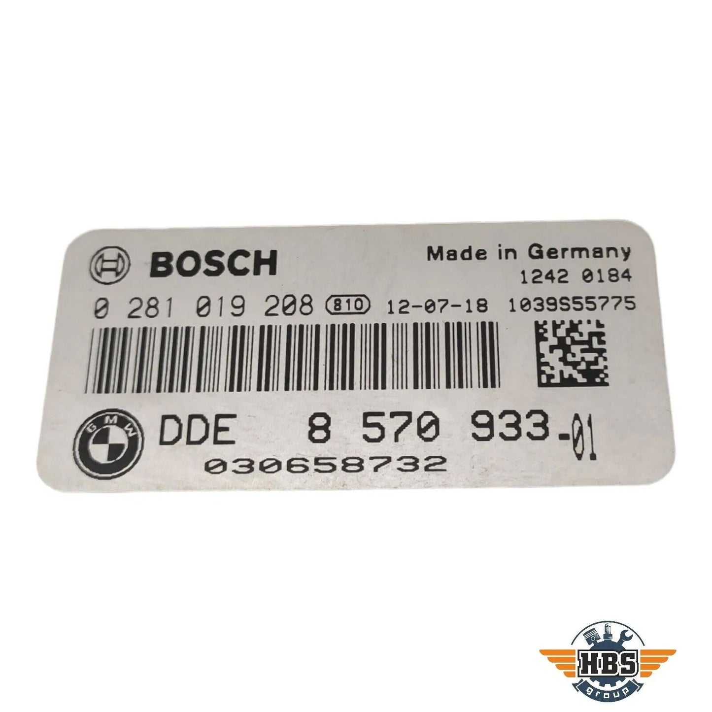 BMW F20 F30 ECU MOTORSTEUERGERÄT STEUERGERÄT DDE 8570933 0281019208 BOSCH