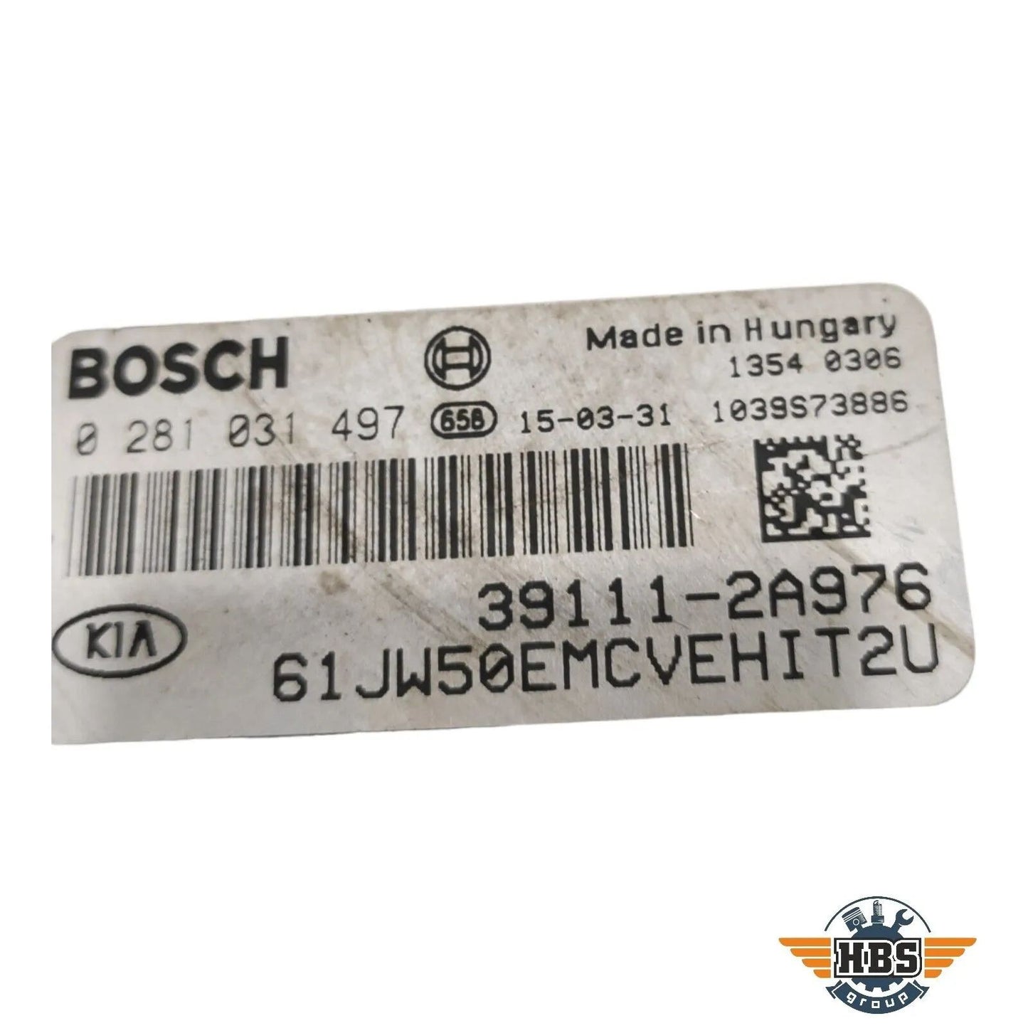 KIA CEED ECU MOTORSTEUERGERÄT STEUERGERÄT 39111-2A976 0281031497 BOSCH