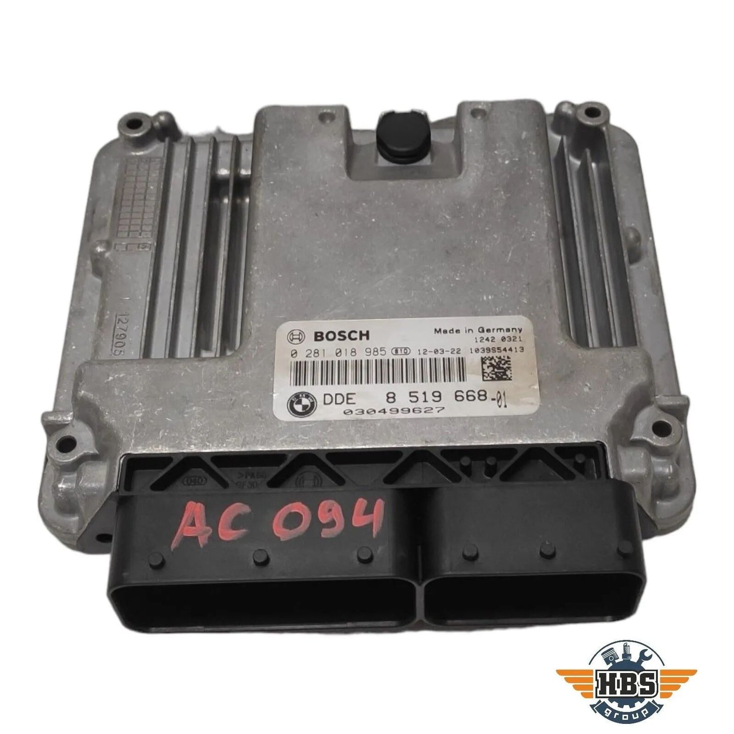 BMW ECU MOTORSTEUERGERÄT STEUERGERÄT DDE 8519668 0281018985 BOSCH