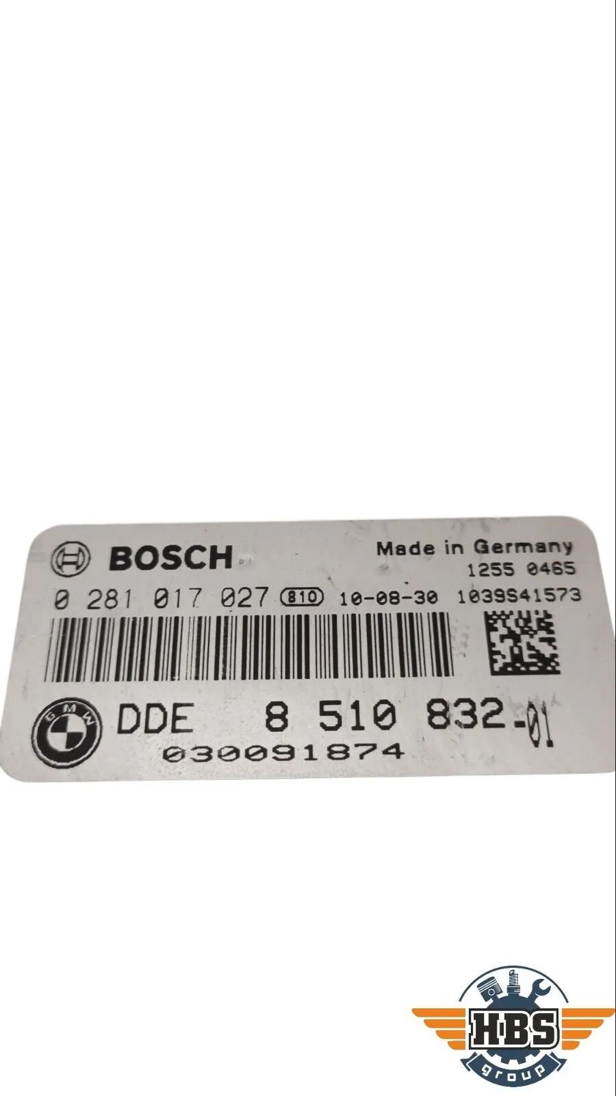 BMW ECU MOTORSTEUERGERÄT STEUERGERÄT DDE 8510832 0281017027 BOSCH