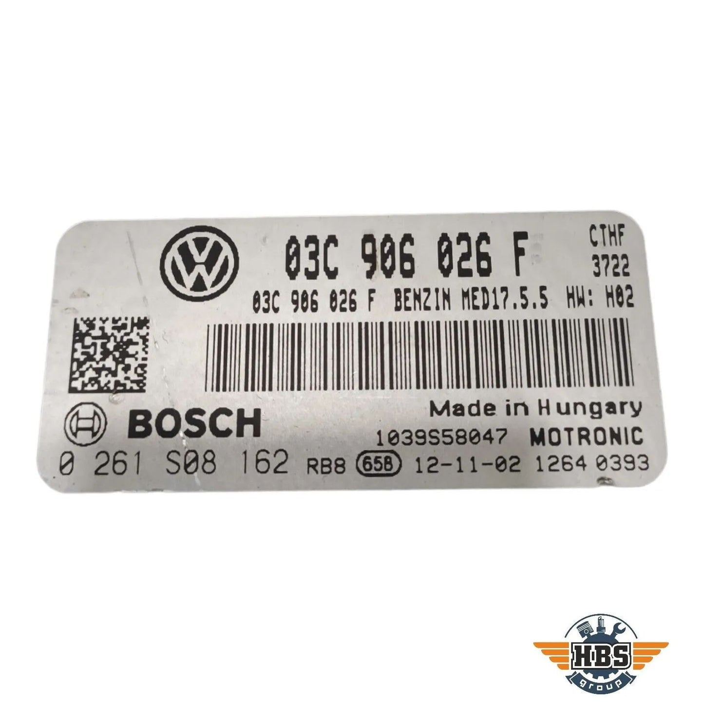 SEAT ECU MOTOR STEUERGERÄT 03C906026F 0261S08162 MED17.5.5 CTHF BOSCH