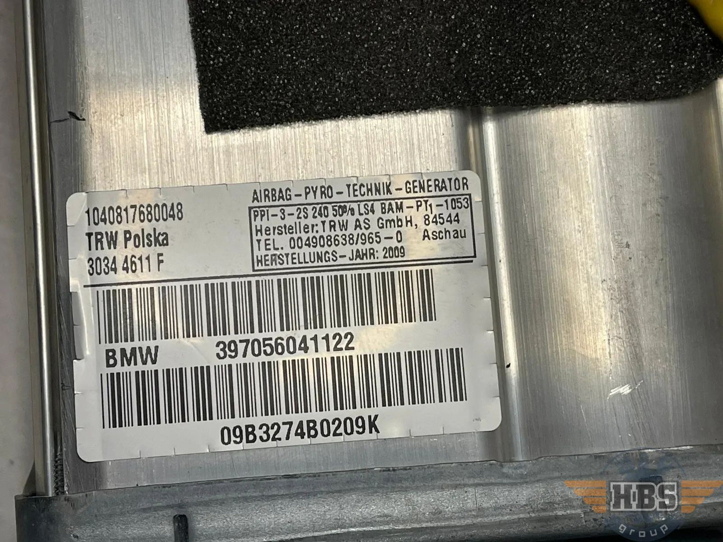 Original BMW X3 E83 Airbag Beifahrerairbag SRS Modul 30344612E, 30344611F, 397056041122