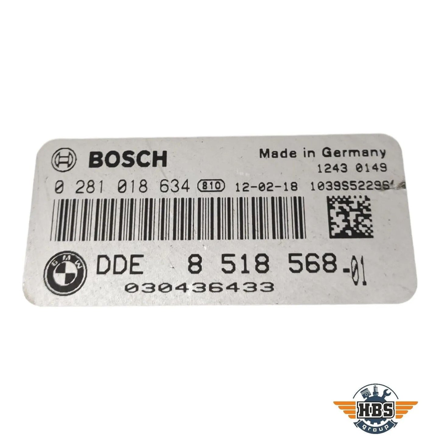 BMW F30 ECU MOTORSTEUERGERÄT STEUERGERÄT 8518568 0281018634 BOSCH