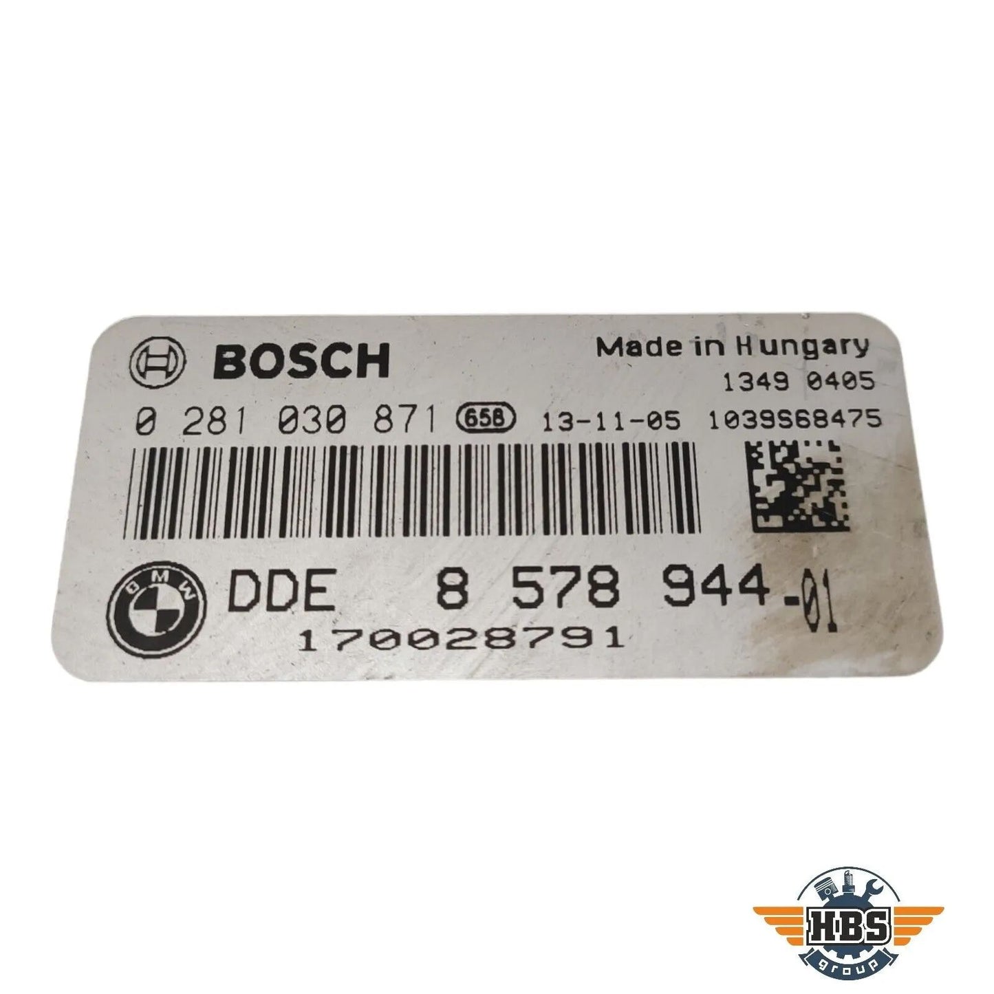 BMW ECU MOTORSTEUERGERÄT STEUERGERÄT DDE 8578944 0281030871 BOSCH