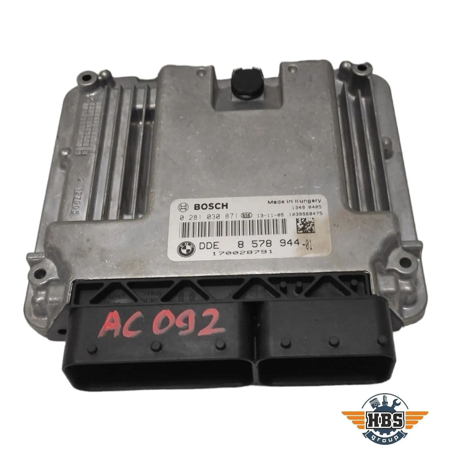 BMW ECU MOTORSTEUERGERÄT STEUERGERÄT DDE 8578944 0281030871 BOSCH