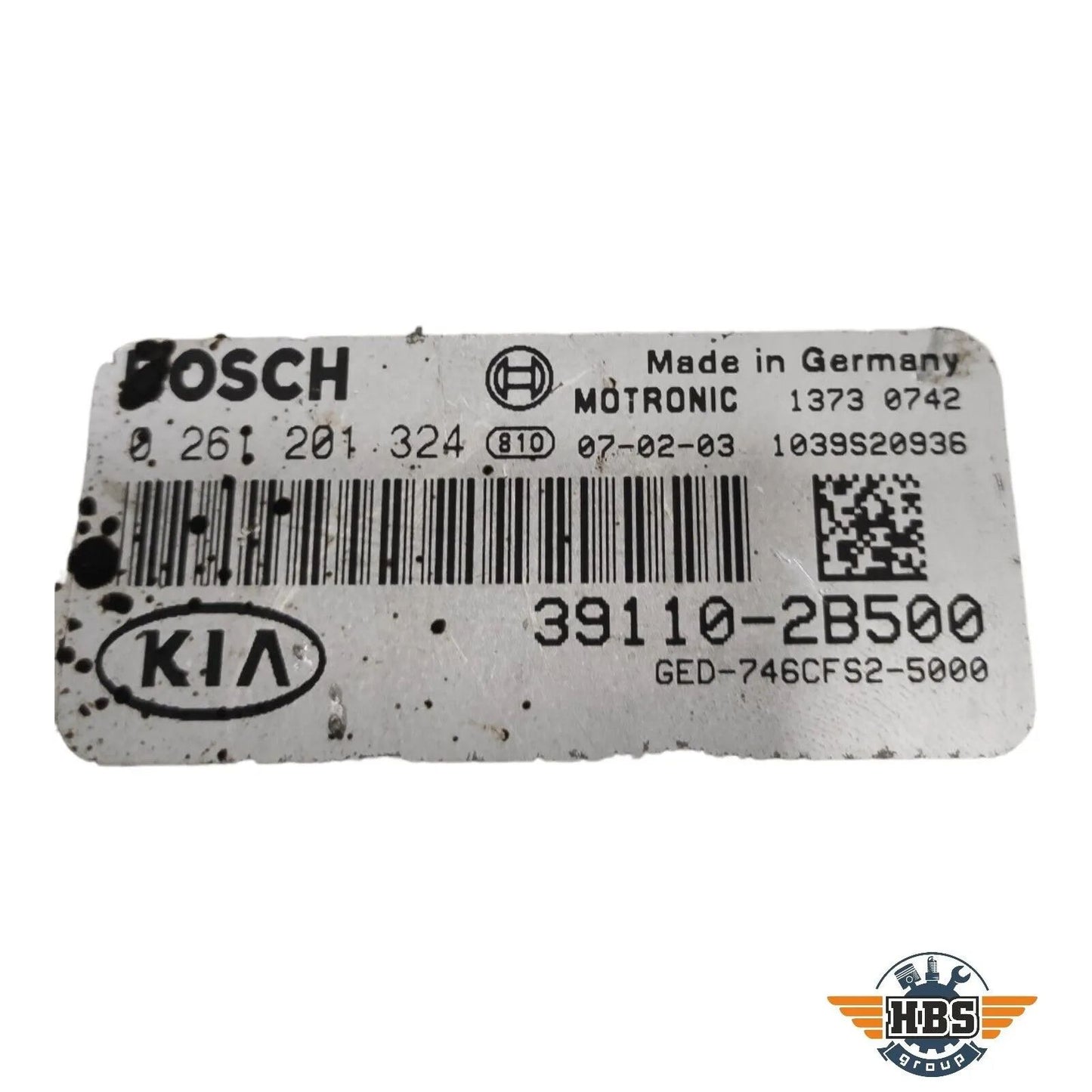 KIA CEED ECU MOTORSTEUERGERÄT STEUERGERÄT 39110-2B500 0261201324 BOSCH