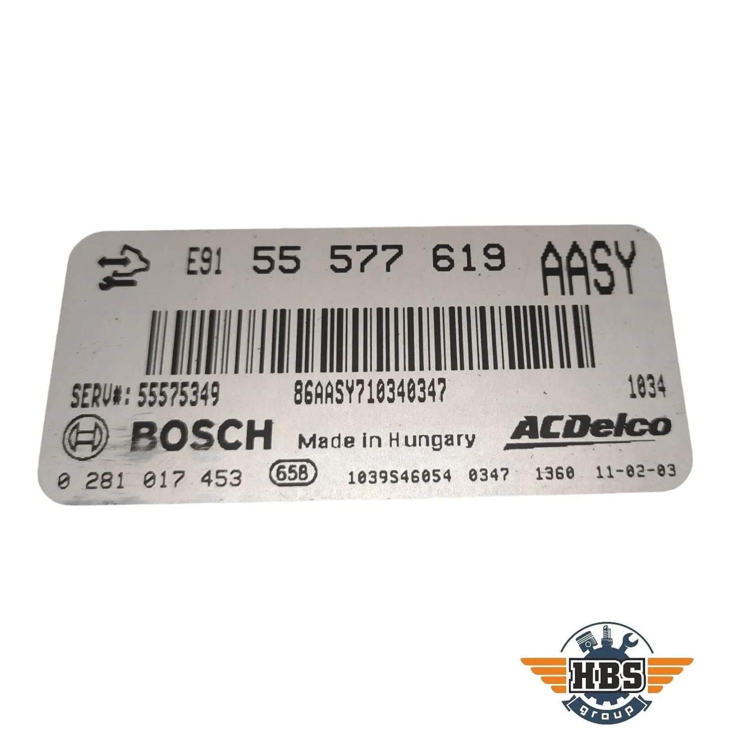 OPEL INSIGNIA ECU MOTOR STEUERGERÄT 55577619 0281017453 55575349 A20DTH BOSCH