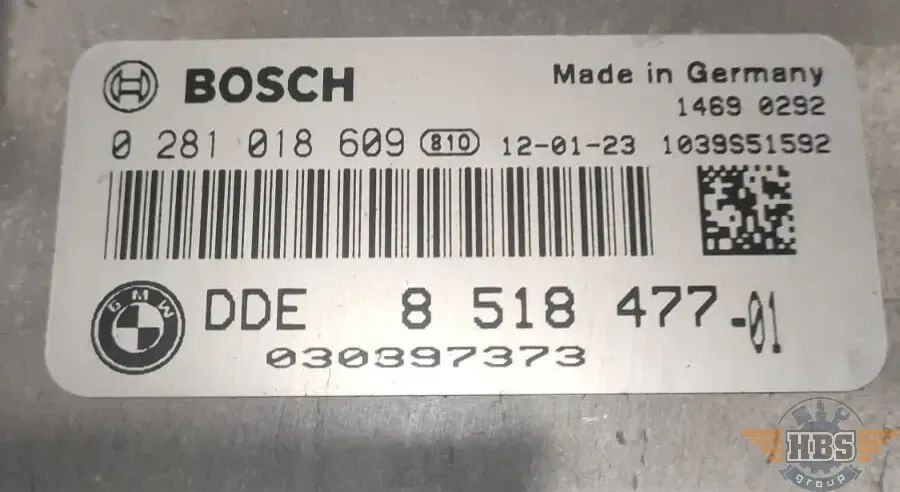 BMW ECU MOTORSTEUERGERÄT STEUERGERÄT DDE 8518477 0281018609 BOSCH