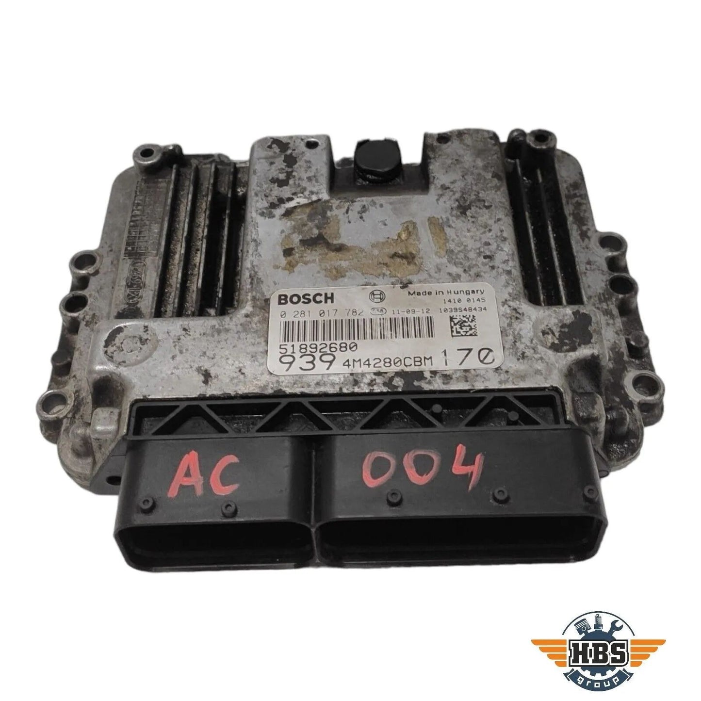 ALFA ROMEO FIAT 2.0JTD ECU MOTOR STEUERGERÄT CONTROL UNIT 0281017782 51892680