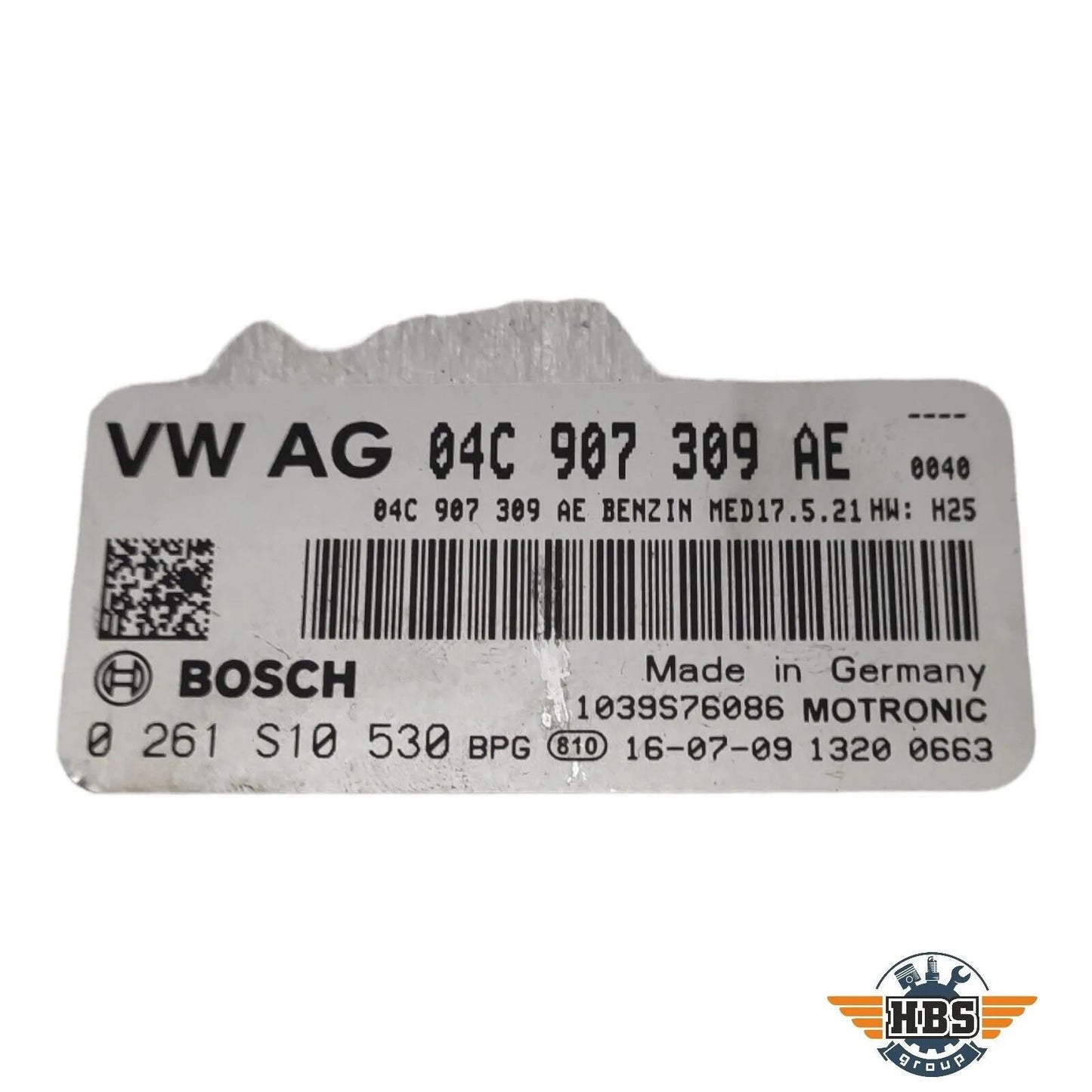 VW SKODA ECU MOTOR STEUERGERÄT 04C907309AE 0261S10530 MED17.5.21 BOSCH