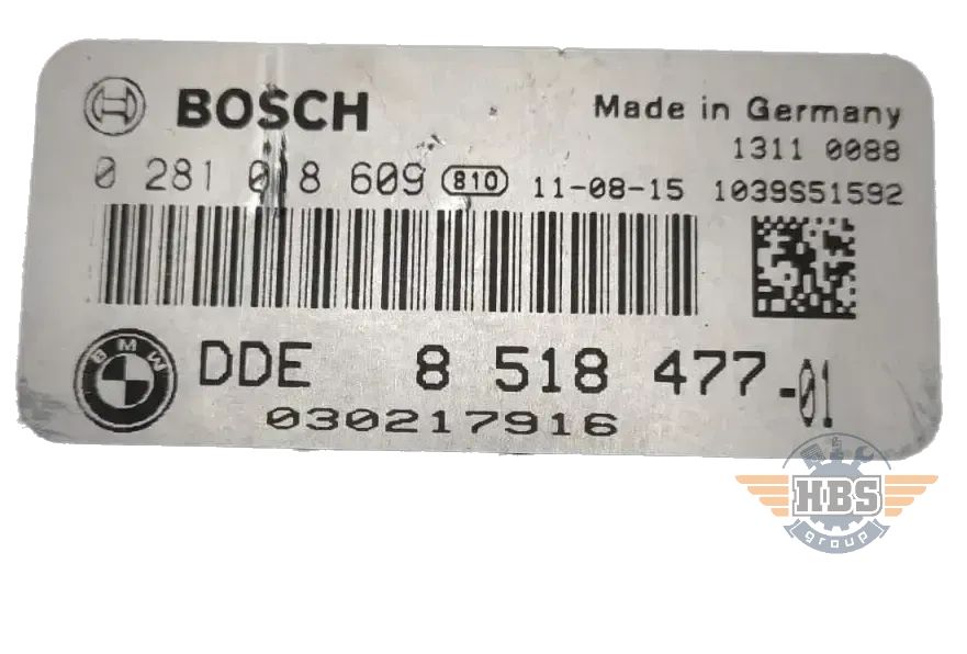 BMW ECU MOTORSTEUERGERÄT STEUERGERÄT DDE 8518477 0281018609 BOSCH