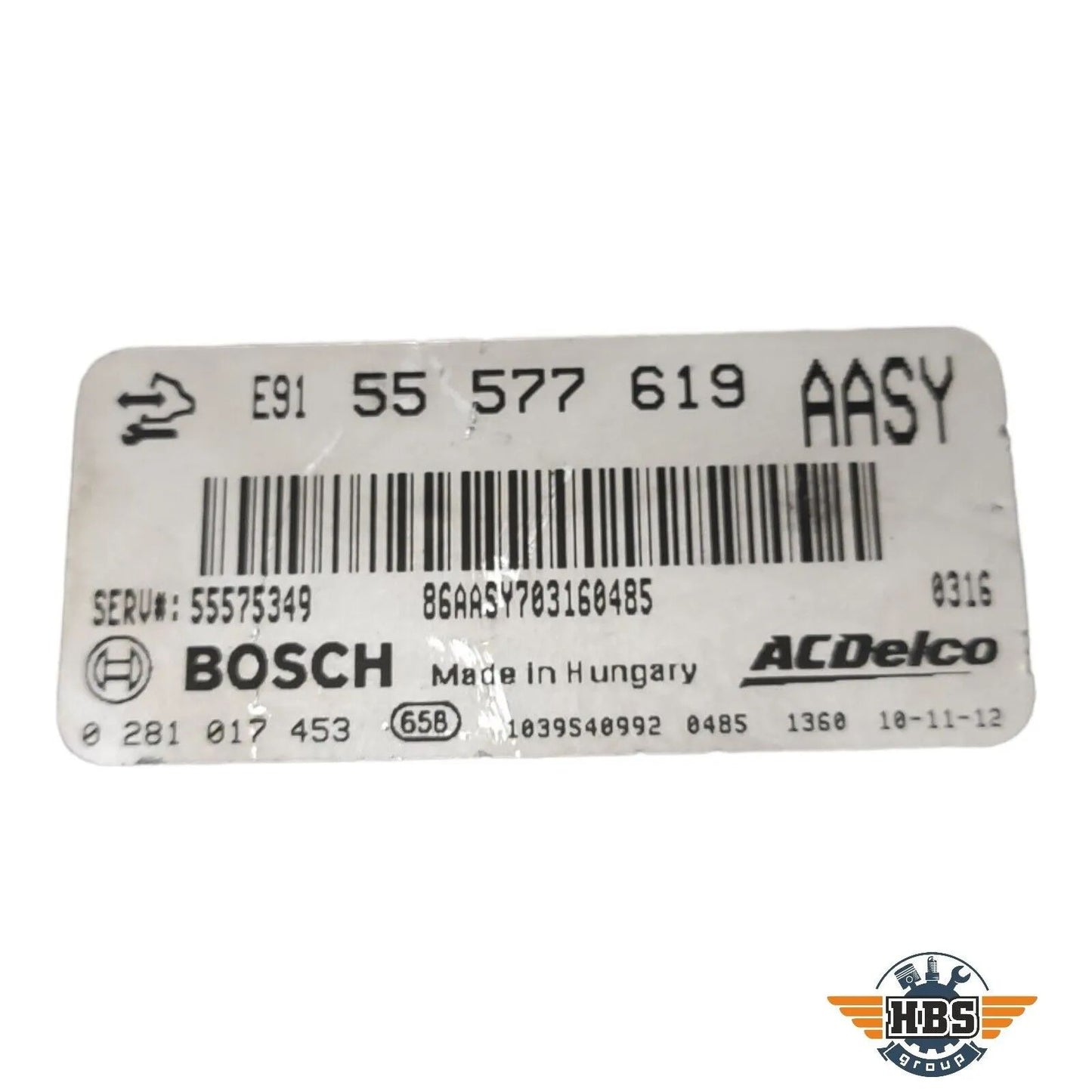 OPEL INSIGNIA ECU E91 MOTORSTEUERGERÄT STEUERGERÄT 55577619 0281017453 BOSCH