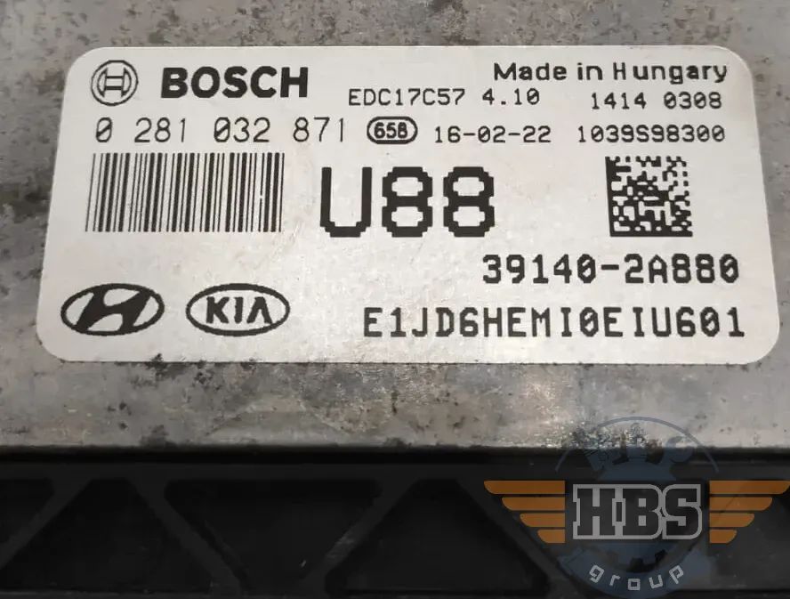 KIA ECU MOTORSTEUERGERÄT STEUERGERÄT 39140-2A880 0281032871 EDC17C57 BOSCH