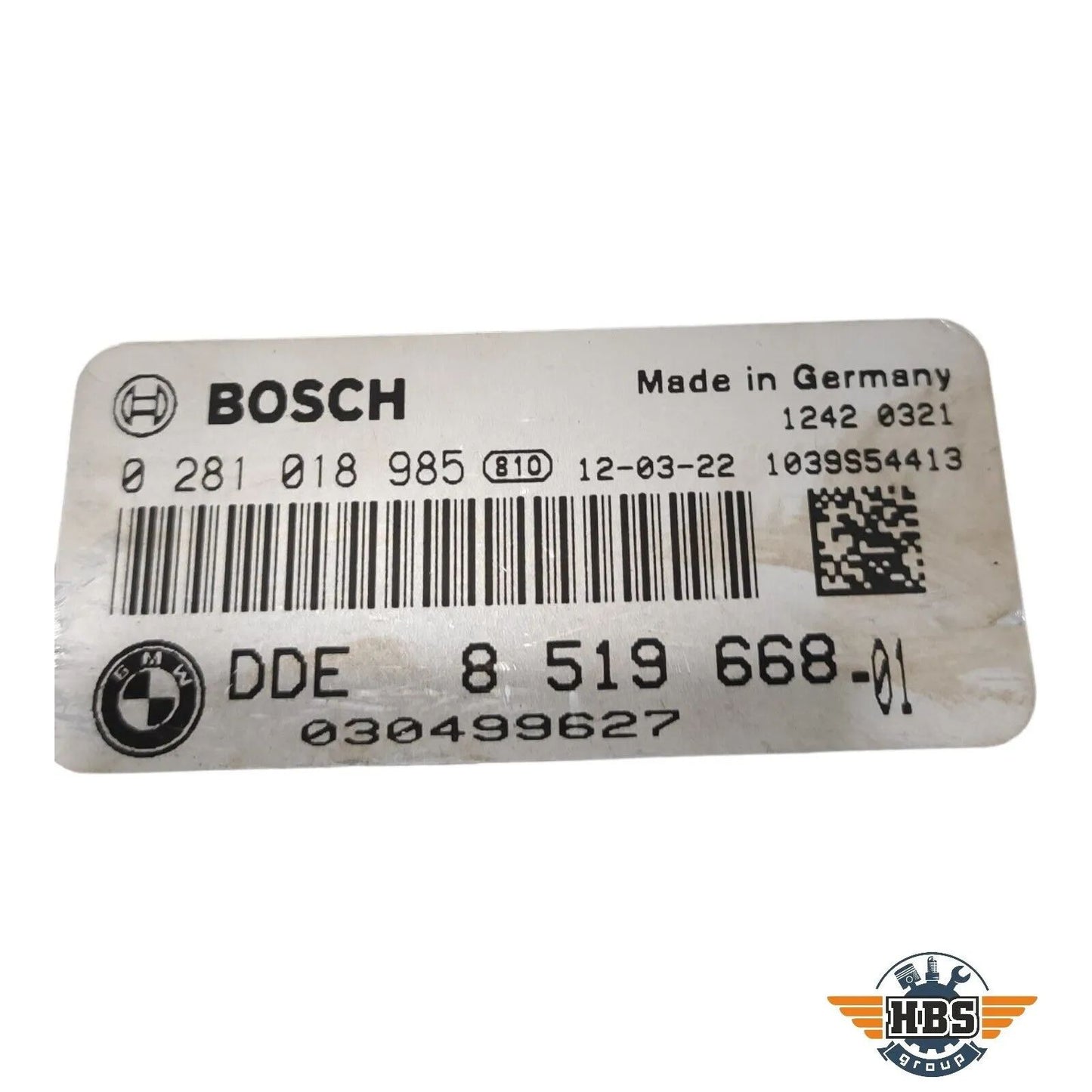 BMW ECU MOTORSTEUERGERÄT STEUERGERÄT DDE 8519668 0281018985 BOSCH