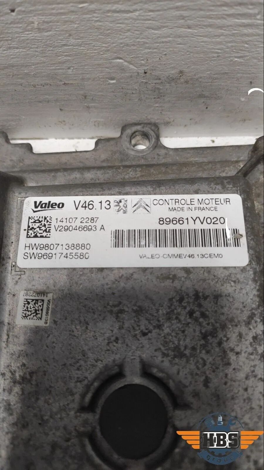 PEUGEOT ECU MOTORSTEUERGERÄT 89661YV020 9807138880 9691745580 V46.13